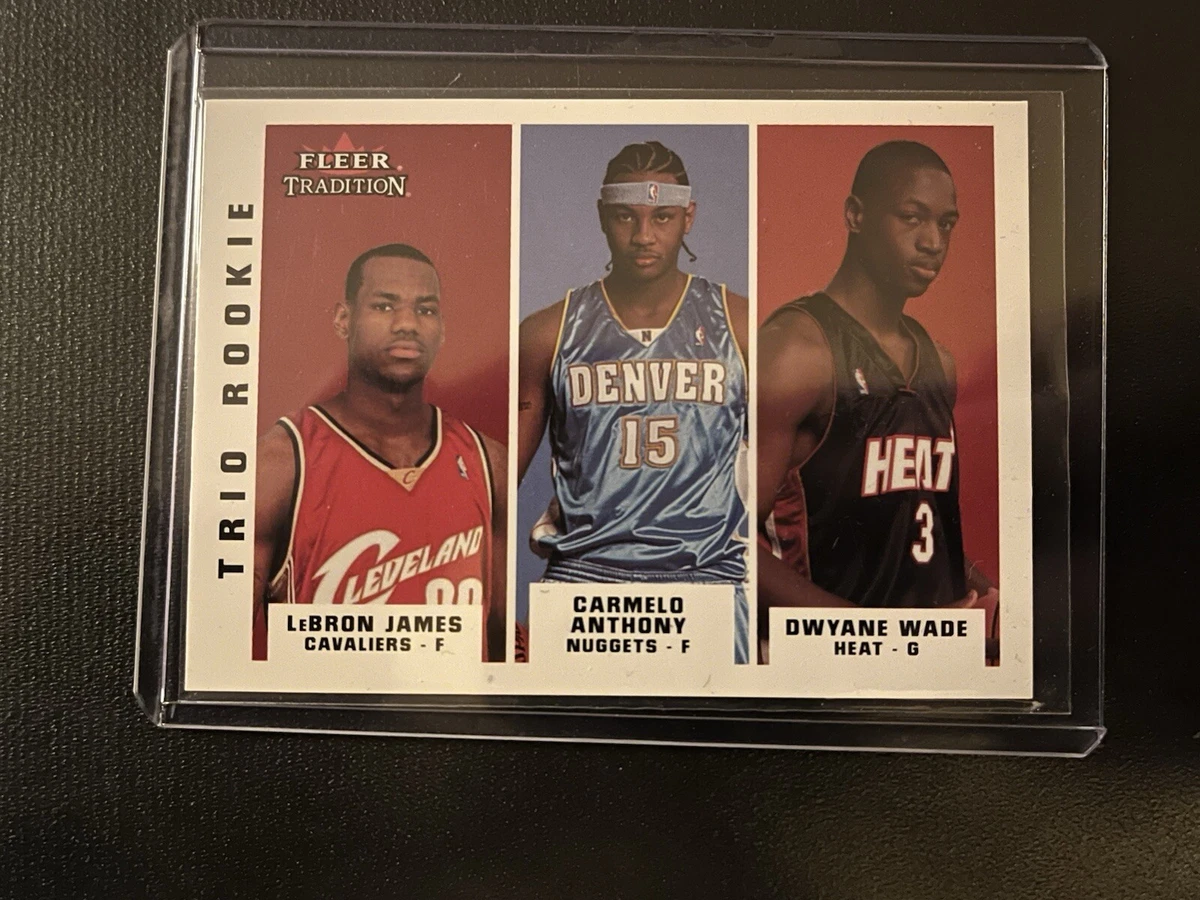 RC LeBRON・WADE・ANTHONY / NBA 2003 Fleer Trio Tradition Lebron James Wade Anthony BCCG 9 NM