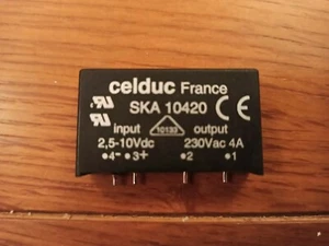 Celduc SKA10420 240V 4A PCB Mount Interface Relais Modul, 4 Pin 2,5-10V Steuerung - Bild 1 von 1