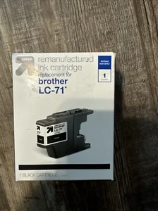 Cartucho de tinta negra BROTHER LC71BK arriba y arriba - Imagen 1 de 5