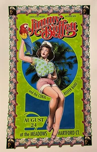 Jimmy Buffett Concert Poster Coral Reefer Band 1996 Hartford CT - Picture 1 of 5