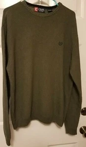 Chaps Mens Forest Green Pullover Crewneck Knit Sweater Size Large - Picture 1 of 5