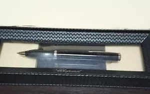 Chopard Black rubber Grip Twisted Ballpoint Pen wz/Box Vintage Super Rare F/S - Picture 1 of 7
