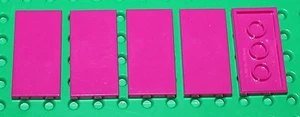 Lego 5x Magenta, Dark Pink Tile 2x4  NEW!!! - Picture 1 of 1