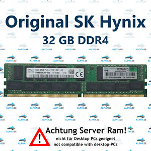 32 GB RDIMM ECC REG DDR4-2133 HPE ProLiant ML110 ML150 ML350 Gen9 Server RAM