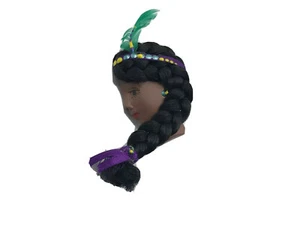 Indianer Squaw Maiden Kopf Brosche Anstecknadel E2 - Bild 1 von 8