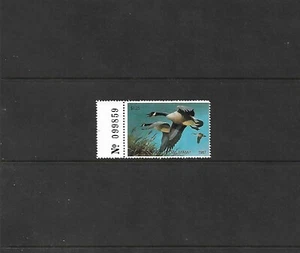 State Hunting/Fishing Revenues: WI 1987 Waterfowl (Duck) Stamp ($3.25) WI-10 MNH - Picture 1 of 1