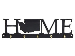 Washington Home State Shape Key Holder Hanger Rack Hooks Housewarming Wall Gift - Picture 1 of 4