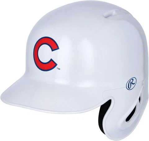 Chicago Cubs Rawlings Alternative Chrome Mini Batting Helmet-Fanatics Exclusive Cover