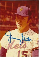 JERRY GROTE PHOTO 4x6 AUTOGRAPHED SIGNED NEW YORK METS