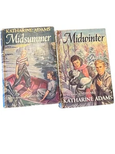 Lot Of 2 1921 Midsummer by Katherine Adams - Midwinter 1927 First Edition HCDJ - Picture 1 of 7