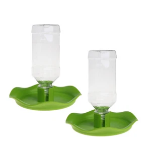 2 Pcs Food Basin Water Reptile Bowls Automatic Dispenser for Reptiles - Picture 1 of 12