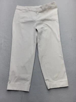 Avenue Women Pants 16 Tan/White Cord Cotton Blend High Rise 1891 Straight - Image 1 of 4