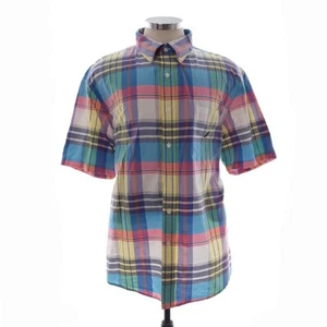 Nautica Mens XXL Pastel Multicolor Short Sleeve Button Down Cotton Shirt - Afbeelding 1 van 9