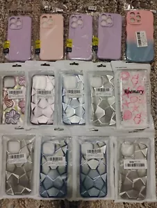 14 pcs set Luxury Girl Phone Case for iPhone Diamond Marble Soft TPU Shockproof - Picture 1 of 14