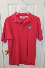 Vintage 1990s Georgia Bulldogs Red Heavy Weave Polo Shirt Size XL