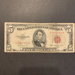 61601 1953B $5 US Banknote Money Bill Currency Circulated C50767843A - Picture 1 of 4
