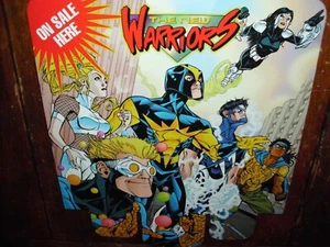 VINTAGE THE NEW WARRIORS RARE MARVEL ON SALE HERE COUNTER DISPLAY HEADER NEW1998 - Picture 1 of 12