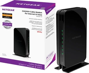 Netgear CM500V 16x4 DOCSIS 3.0 680Mbps Cable Modem Voice Phone - Comcast XFINITY - Picture 1 of 6