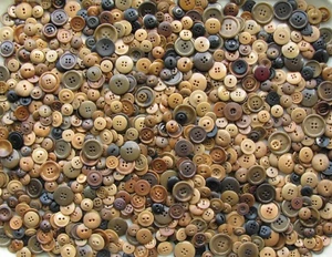 1.75 Pounds Antique Vintage Vegetable Ivory Buttons VI Tagua Nut Corozo Lot 9 - Picture 1 of 7