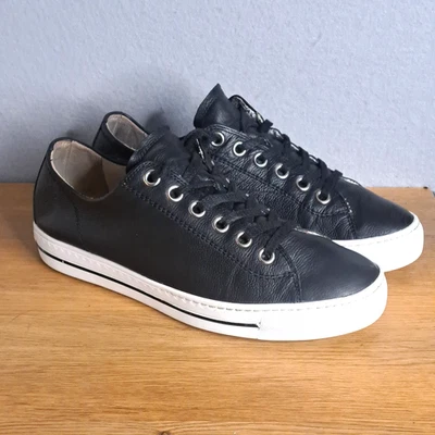 Zapatillas Paul Green Hadley de cuero negras para mujer talla 11 Foto 1 de 4