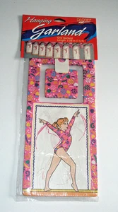 Gymnastic Girl Hanging Garland 7.5 Feet Paper Art Birthday Celebration NOS - Picture 1 of 4