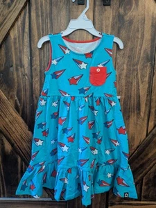 NWT RAGS Patriotic Shooting Stars Fourth of July Sleeveless Dress Sz 3-4 Y - Picture 1 of 4