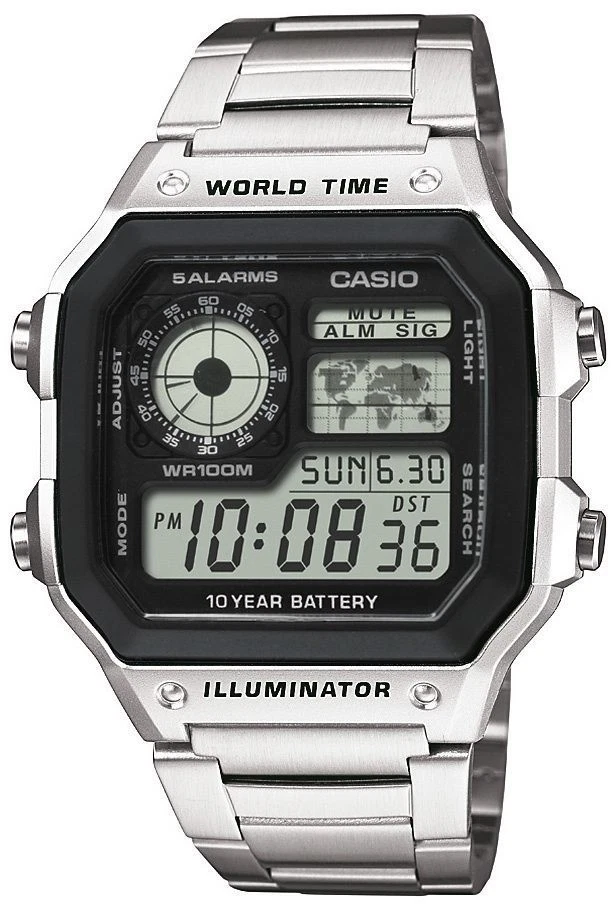CASIO Collection Chronograph AE-1200WHD-1AVEF Edelstahlarmband Silber - Bild 1 von 1