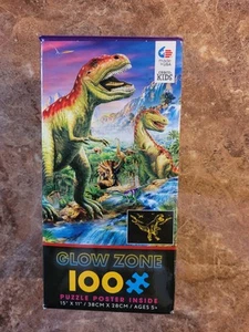 New Dinosaurs Ceaco Glow Zone Puzzle  With Poster 100 Piece Never Opened  - Picture 1 of 5