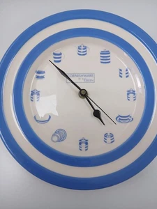 TG Green Cornishware Kitchen Wall Clock , Shaped Like A Plate. Rare - Picture 1 of 6