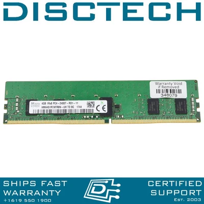 SK Hynix HMA451R7AFR8N-UH 4GB DDR4 PC4-19200 2400MHz 288-Pin RDIMM RAM Memory - Image 1 of 2