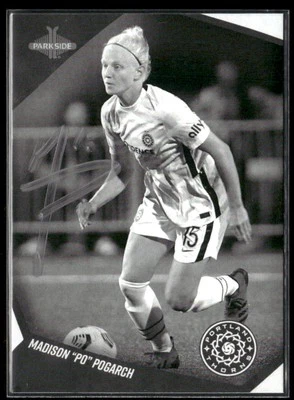Signed 2022 Parkside NWSL #38 Madison "Po" Pogarch Black & White IP Auto - Image 1 of 2