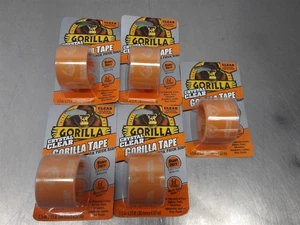 5 Rolls NEW! Gorilla 1.5"x15ft. Crystal Clear Gorilla Tape 1084D - Picture 1 of 2