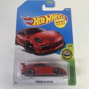 2016 Hot Wheels #78/250 HW Exotics 8/10 PORSCHE 911 GT3 RS Red Diecast Car - Picture 1 of 8