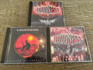 LOUDNESS 3 CD LOT: SOLDIER OF FORTUNE, HURRICANE EYES, LIGHTNING STRIKES VG - Picture 1 of 19