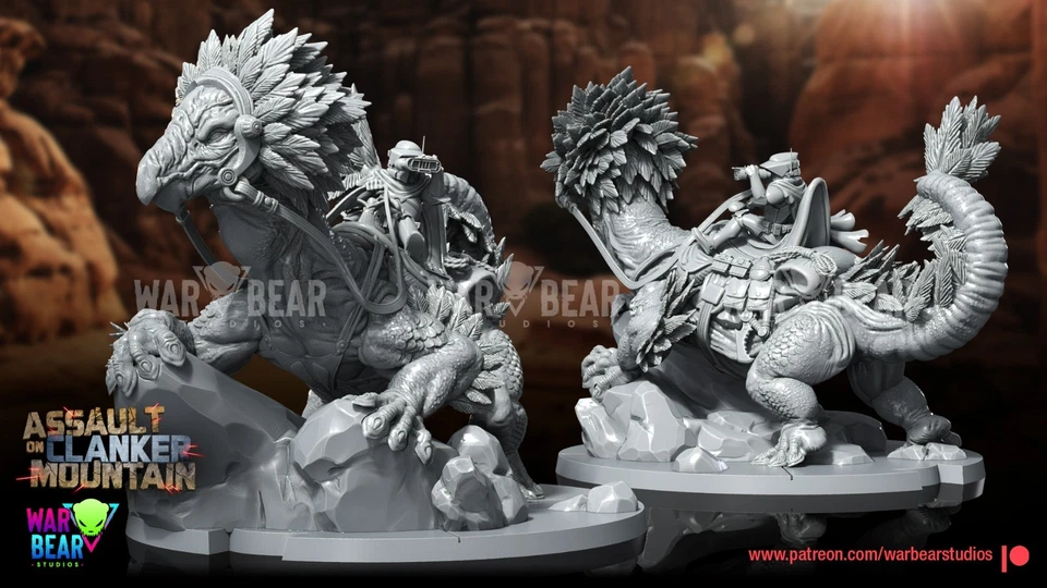 Star Wars Legion 3d printed - Clone Trooper Varactyl Mount - Binoculars Pose - Image 1 of 1