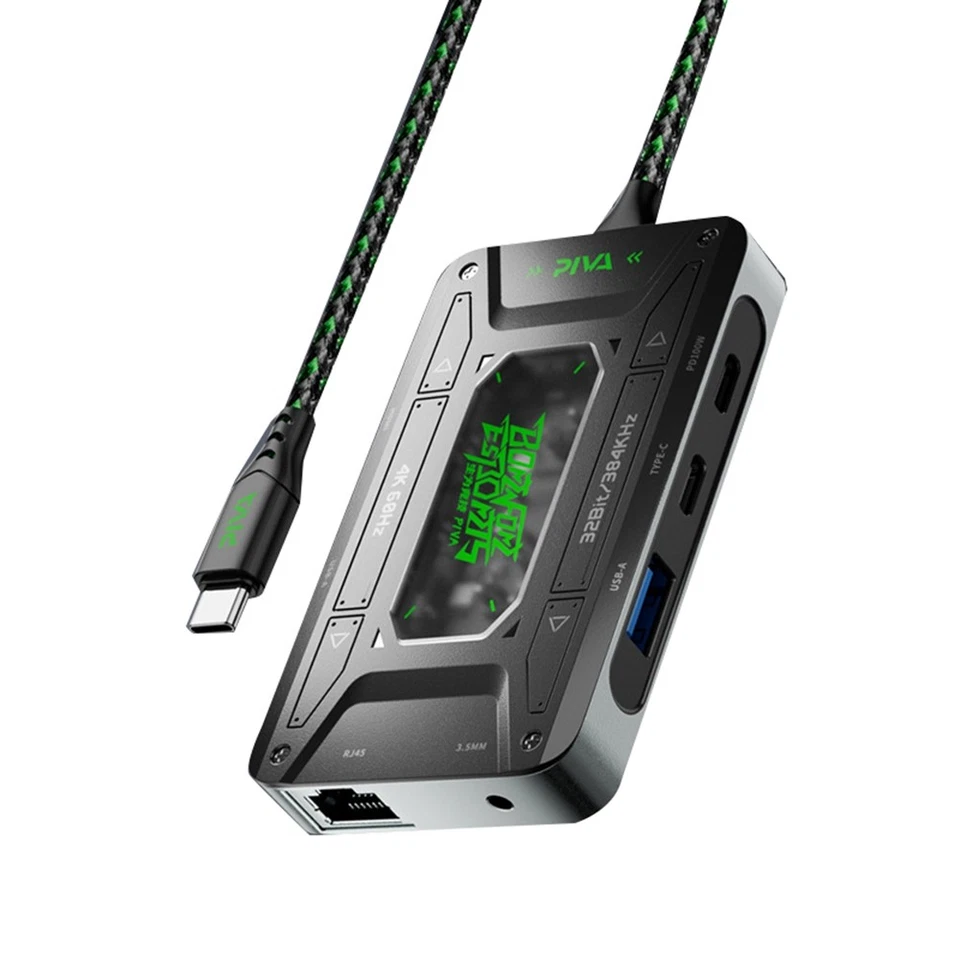  Audioadapter Typ C Dockstation Universeller Kopfhörerkonverter USB-Kon9482 - Bild 1 von 1