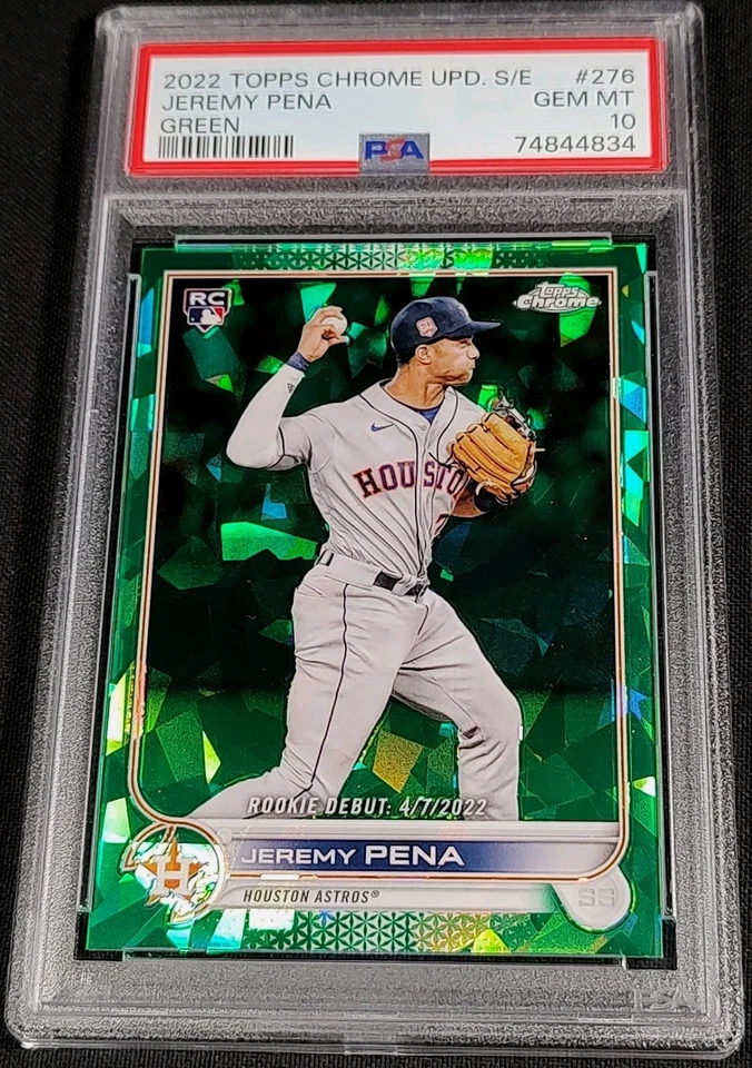 PSA 10 RC /75 JEREMY PENA 🚨GREEN REFRACTOR ROOKIE ✨2022 Topps Chrome Update S/E - Image 1 of 4