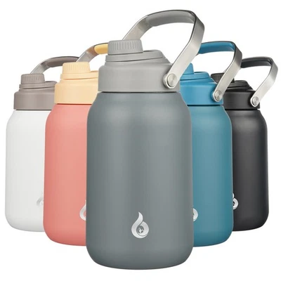 Half Gallon Insulated Water Bottles, 64oz Water Jug with Metal Handle & BPA S... - Image 1 of 4