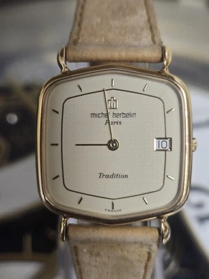 Reloj De Mujer Michel Herbelin Tradición París Francia. Chapado En Oro Foto 1 de 4