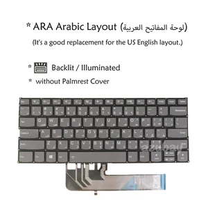AR Arabic Keyboard For Lenovo Yoga C640-13IML (LTE) C740-14IML 82XL 81TC Backlit - Picture 1 of 7