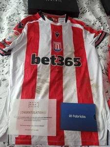 STOKE CITY..24/25...MORAN 24..MATCH WORN HOME SHIRT...WITH DIGITAL C.O.A - Picture 1 of 7