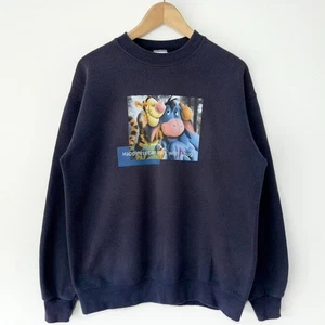 Vintage Tigger & Eeyore Happiness 00s Sweatshirt Size M - Picture 1 of 4