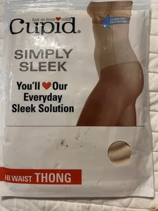 Cupid Women’s Firm Control Nude Hi Waist Thong Size Medium M - NEW - Picture 1 of 4