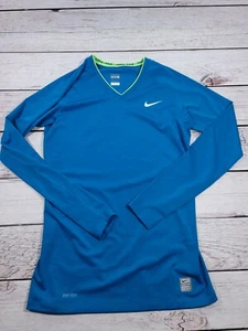 Nike Womens Long Sleeve DriFit Running Athletic Shirt Medium M Teal N5 - Picture 1 of 7