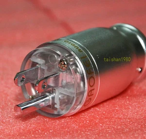 Copper Rhodium Plated US AC Power Plug Male IEC Female Gaofei NEW - Picture 1 of 5