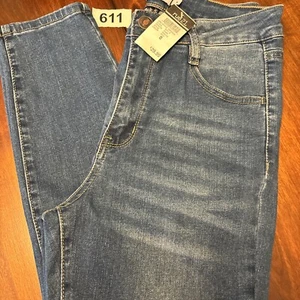 High Rise Stretch Skinny High Wash Blue Jeans Size 8 Women's - Picture 1 of 8