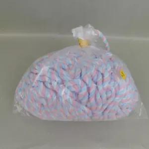 100 Yards Cotton Candy Colors Pastel Blue Pink & White Macrame Yarn #9177 - Picture 1 of 5