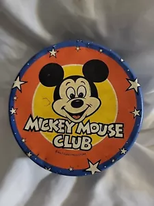 Vintage Mickey Mouse Club Round 5 inch Tin Hallmark - Picture 1 of 11