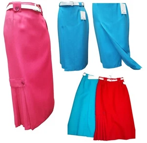 Gonna Con Cintura Primavera Autunno Sportiva Rosso Azzurro 40 44 Foderata Nuova - Imagen 1 de 23