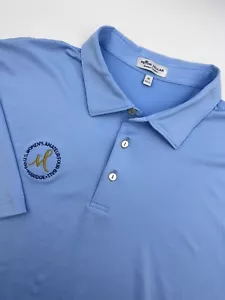 Peter Millar Summer Comfort Golf Polo Shirt Mens XL Light Blue Short Sleeve - Picture 1 of 8